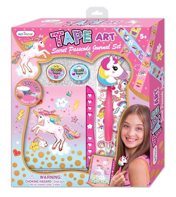 Tape Art Secret Password Journal Unicorn Australian Toy Sales